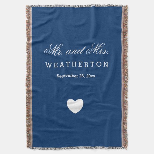 Simple Style Mr. und Mrs. Wedding Names Date A30 Decke (Vorderseite Vertikal)