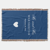 Simple Style Mr. und Mrs. Wedding Names Date A30 Decke (Vorderseite)