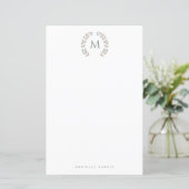 Simple Styled Monogram stationary (Stehend Vorderseite)