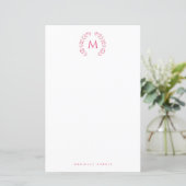 Simple Styled Monogram stationary (Stehend Vorderseite)