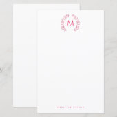 Simple Styled Monogram stationary (Vorne/Hinten)