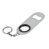 Simple Stylish Bottle Opener Custom Text Bar Key Mini Flaschenöffner (Vorderseite Schrägansicht)