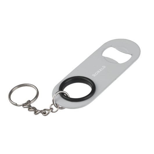 Simple Stylish Bottle Opener Custom Text Bar Key Mini Flaschenöffner (Vorderseite Schrägansicht)