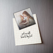 Simple Stylish Calligraphy Script Photo Overlay Magnet