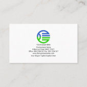 Simple Stylish Column Button CEO Founder Visitenkarte (Rückseite)