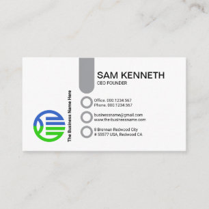 Simple Stylish Column Button CEO Founder Visitenkarte