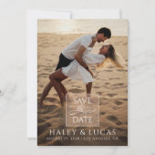 Simple Stylish Full Photo Wedding Save the Date (Vorderseite)