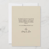 Simple Stylish Full Photo Wedding Save the Date (Rückseite)