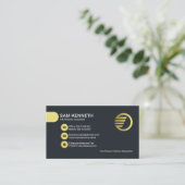 Simple Stylish Gold Buttons Tab CEO Founder Visitenkarte (Stehend Vorderseite)