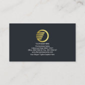 Simple Stylish Gold Buttons Tab CEO Founder Visitenkarte (Rückseite)