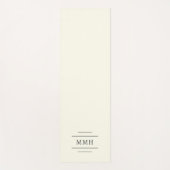 Simple Stylish Ivory Monogram Yogamatte (Vorderseite)