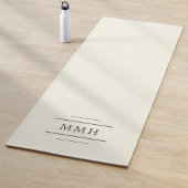 Simple Stylish Ivory Monogram Yogamatte
