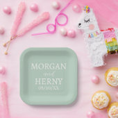 SIMPLE STYLISH MODERN CLASSIC WEDDING NAME PAPPTELLER (Party)