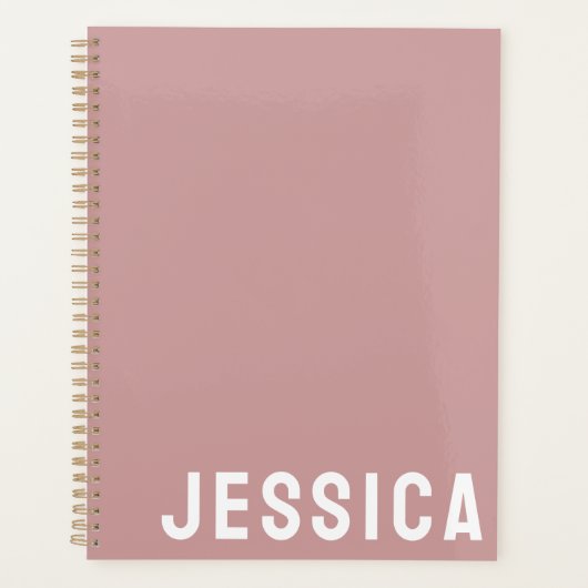 SIMPLE STYLISH MODERN CUSTOMIZED NAME DAILY PLANER (Vorderseite)