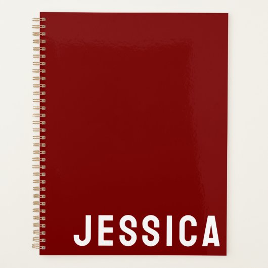 SIMPLE STYLISH MODERN CUSTOMIZED NAME DAILY PLANER (Vorderseite)