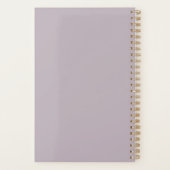 Simple Stylish Mute Lilac Personalisiert Foto 2025 Planer (Rückseite)