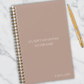 Simple Stylish Overthinking Storage List Name Rose Notizblock