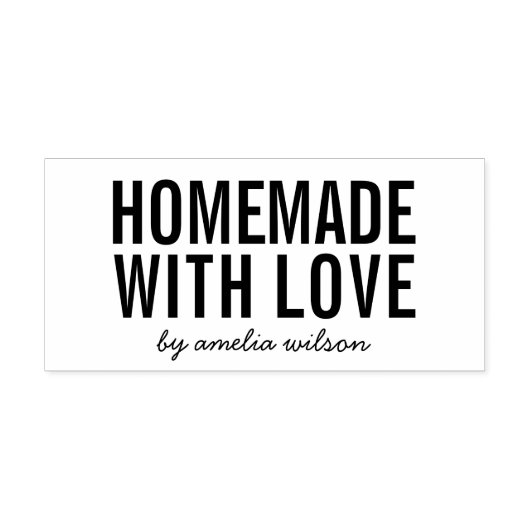 Simple Stylish Personalize Homemade with Love Permastempel (Design)