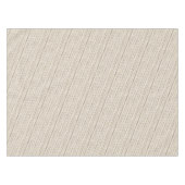 Simple Stylish Taupe Cottage Diagonal Striped Gift Tischdecke (Vorderseite (Horizontal))