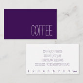Simple Stymie Word Dark Loyalty Coffee Punch-Card Treuekarte (Vorne/Hinten)