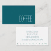 Simple Stymie Word Dark Loyalty Coffee Punch-Card Treuekarte (Vorne/Hinten)