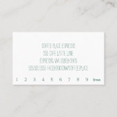 Simple Stymie Word Dark Loyalty Coffee Punch-Card Treuekarte (Rückseite)