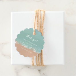 Simple Summer Seaside Beach Wedding Favors Geschenkanhänger