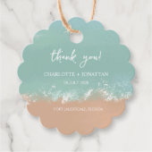 Simple Summer Seaside Beach Wedding Favors Geschenkanhänger (Vorderseite)