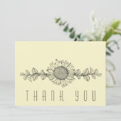 Simple Sunflower Celebration of Life Danke (Stehend Vorderseite)