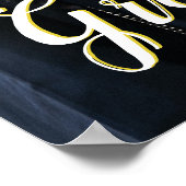 Simple Sunflower Script Abschluss Foto Poster (Ecke)