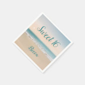 Simple Sweet 16 Beach Themenparty Serviette (Ecke)