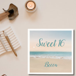 Simple Sweet 16 Beach Themenparty Serviette
