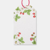 Simple Sweet Greenery Strawberry Baby Shower Geschenkanhänger (Rückseite)