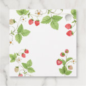 Simple Sweet Greenery Strawberry Baby Shower Geschenkanhänger (Rückseite)