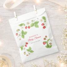 Simple Sweet Greenery Strawberry Baby Shower