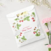 Simple Sweet Greenery Strawberry Baby Shower Geschenktütchen (Versiegelt)