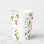 Simple Sweet Greenery Strawberry Baby Shower Pappbecher (Rechts)