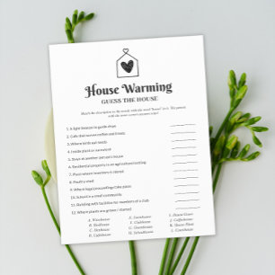 Simple Sweet Heart House Erwärmung Party Game