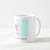 Simple Sweet Love Bird Blue Pink White Tasse (VorderseiteRechts)