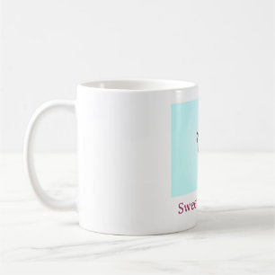 Simple Sweet Love Bird Blue Pink White Tasse