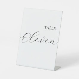 Simple Table Number Eleven Sockelschild