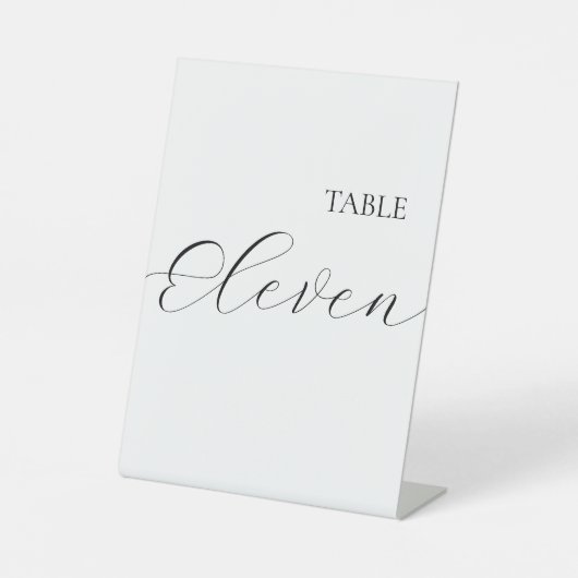 Simple Table Number Eleven Sockelschild (Vorderseite)
