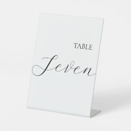 Simple Table Number Seven  Sockelschild