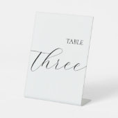 Simple Table Number Three Sockelschild (Vorderseite)