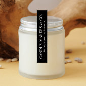 Simple Tamper Proof Thin Candle Jar Black Label Etiketten