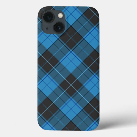Simple tartan pattern in dark blue Case-Mate iPhone hülle (Rückseite)