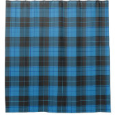 Simple Tartan Pattern in Dark Blue Duschvorhang (Vorderseite)
