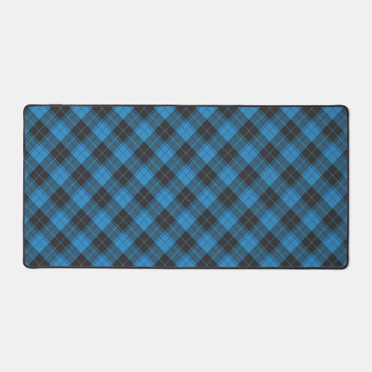 Simple Tartan Pattern in Dark Blue Schreibtischunterlage (Vorderseite)