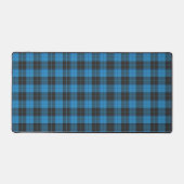Simple Tartan Pattern in Dark Blue Schreibtischunterlage (Vorderseite)