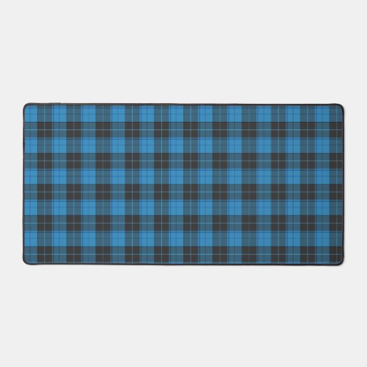 Simple Tartan Pattern in Dark Blue Schreibtischunterlage (Vorderseite)